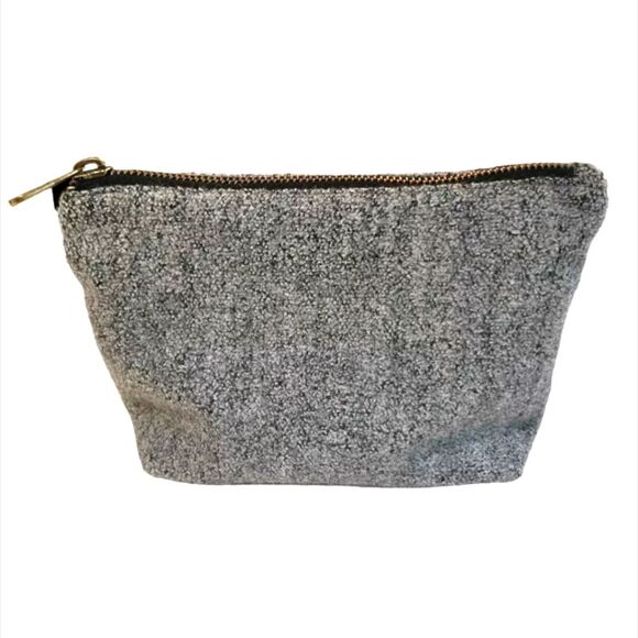 Urban Outfitters Collective  Gray Wool Blend Clutch Make up Purse - Picture 1 of 7